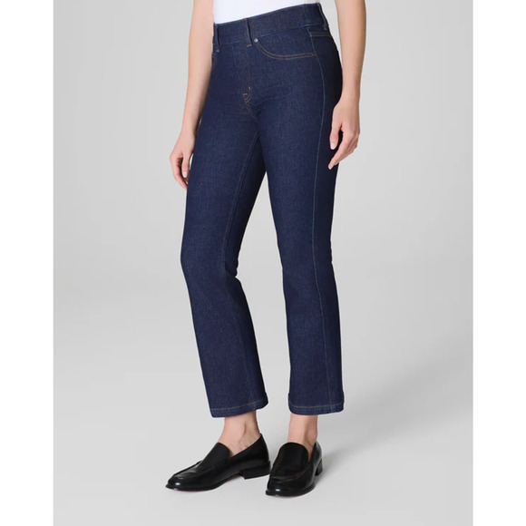 Spanx Kick Flare Original EveryWear Jeans Raw Indigo Size Small Petite - Picture 2 of 10